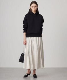 ICB L 【洗える】サテンワックスヴィンテージ フレアスカート