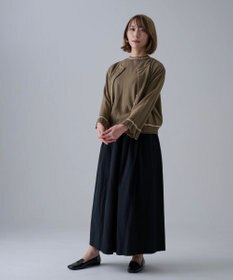 muuc 〈細番手の高級綿糸コットンコーマ糸〉〈洗練された繊維の滑らかな肌触り〉〈お家で洗えるニット〉模様編み ポピーの花リンクス編み カーディガン