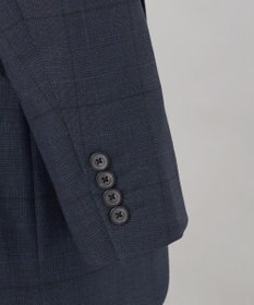 GOTAIRIKU シワになりにくい【御幸毛織/みゆきけおり】DRYSPINNER 平織スーツ_ネイビー格子