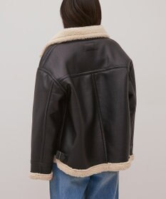 AMERICAN HOLIC ボアフェイクレザーブルゾン