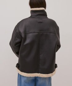 AMERICAN HOLIC ボアフェイクレザーブルゾン