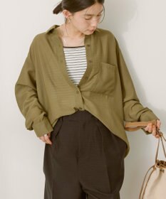 AMERICAN HOLIC シアーボイルオーバーシルエットシャツ