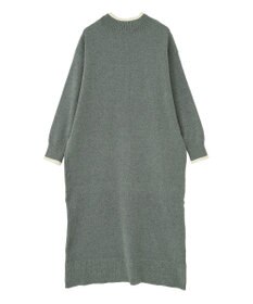 Green Parks 配色リラックスモールニットワンピース