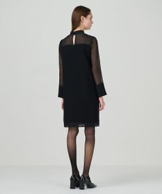 GRACE CONTINENTAL シアージャガード切替ドレス