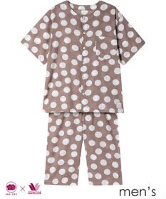 ワコール／睡眠科学 パジャマ 【SOU・SOU（R）】 綿100%(本体) 高島ちぢみ（R） 5分袖 半袖 7分丈 メンズ YGT124 睡眠科学／ワコール