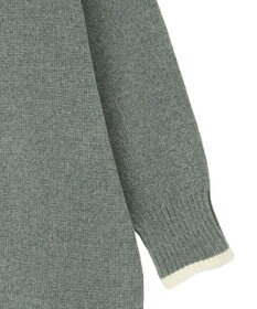 Green Parks 配色リラックスモールニットワンピース