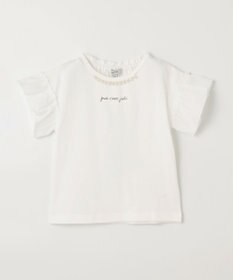 ANY KIDS パール襟 袖フリル Ｔシャツ