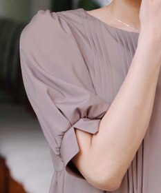 Tiaclasse 【洗える】ボリュームパフスリーブピンタックワンピース