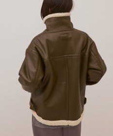 AMERICAN HOLIC ボアフェイクレザーブルゾン