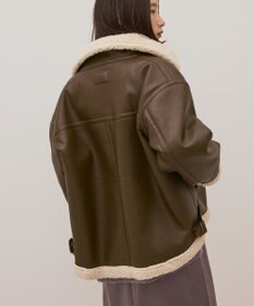 AMERICAN HOLIC ボアフェイクレザーブルゾン