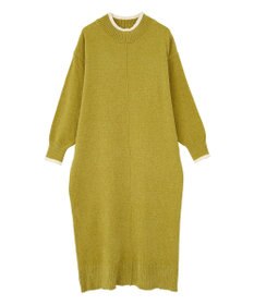 Green Parks 配色リラックスモールニットワンピース