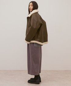 AMERICAN HOLIC ボアフェイクレザーブルゾン