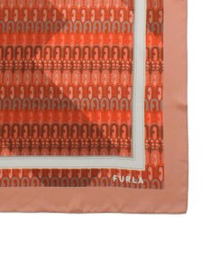 MOONBAT FURLA モノグラム柄シルク100%スカーフ 65×65cm