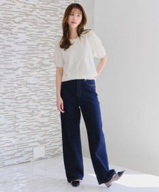 Tiaclasse 【洗える】ダイヤ柄編みサマーニットトップス