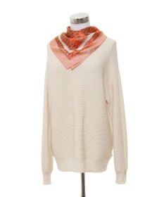 MOONBAT FURLA モノグラム柄シルク100%スカーフ 65×65cm