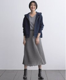 J.PRESS LADIES L 【洗える】テトロンレーヨンビエラ チェック プリーツ スカート