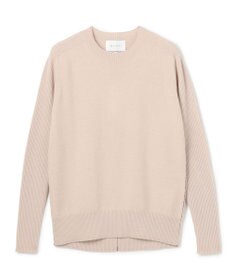 BEIGE， 【洗える】POMPE / ウールカシミヤ配色ラインクルーネックニット