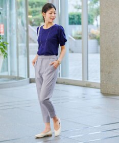 Tiaclasse 【洗える】ダイヤ柄編みサマーニットトップス