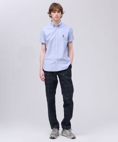 J.PRESS MEN クールマックスサッカー ステムテーパードパンツ