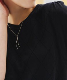 Tiaclasse 【洗える】ダイヤ柄編みサマーニットトップス