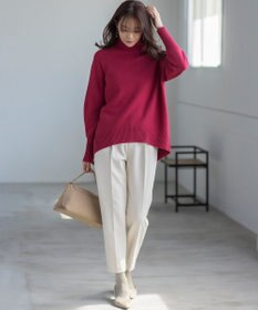 組曲 【暖かい・美シルエット・ストレッチ】バックウォーム テーパードパンツ