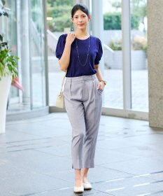 Tiaclasse 【洗える】ダイヤ柄編みサマーニットトップス