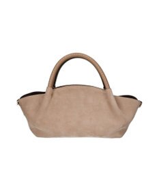 INTER-CHAUSSURES 【LORISTELLA】レザーハンドルスエードハンドバッグ