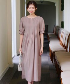 Tiaclasse 【洗える】ボリュームパフスリーブピンタックワンピース