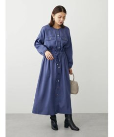 Green Parks ・ＥＬＥＮＣＡＲＥ　ＤＵＥ　イロイロ釦ドロストワンピース