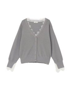 earth music&ecology レーストリムカーディガン