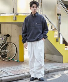 WEGO 【ユニセックス着用】フリース　ハーフZIPプルオーバー