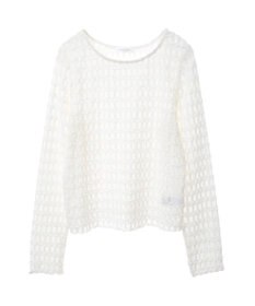 Green Parks クロップドボートネック表面感プルオーバー