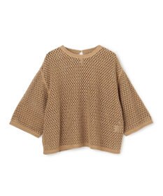 UNFILO クロシェレースニット ハーフスリーブ プルオーバー