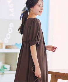 Tiaclasse 【洗える】ボリュームパフスリーブピンタックワンピース