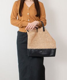 INTER-CHAUSSURES 【CHRISTIAN VILLA】メッシュコンビレザーワイドバッグ