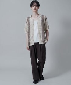 WEGO マルチストライプニットシャツ（S）