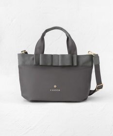 TOCCA 【新色登場・大人百花掲載】RIBBON BRICK TOTE M トートバッグ M [新色]ライトグレー系