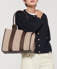 LA BAGAGERIE ソフトエナメル　ロゴテープトートバッグ　Lサイズ