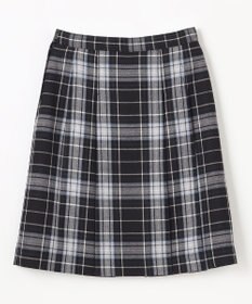 150-170cm】ウール綾チェック スカート（リボン付き） / 組曲 KIDS
