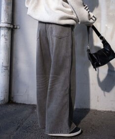 WEGO サイドラインワイドデニムパンツ