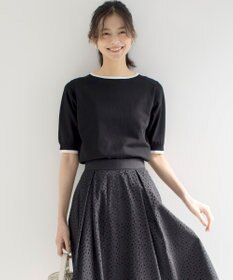 組曲 L 5分袖ニットＴシャツ