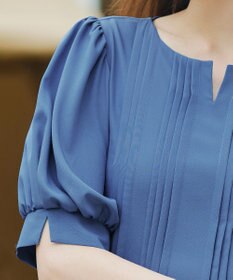 Tiaclasse 【洗える】ボリュームパフスリーブピンタックワンピース