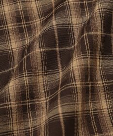 earth music&ecology SET2点チェック柄シャーリングビスチェ＋シャツ