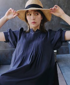 Tiaclasse 【洗える】ボリュームパフスリーブピンタックワンピース