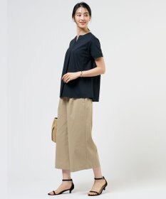 J.PRESS LADIES プレーティングジャージー チュニック丈 カットソー