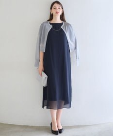 23区 S 【APPLAUDIR】シフォンジョーゼット コンビドレス