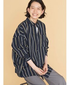 AMERICAN HOLIC ドビーストライプシャツチュニック