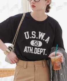 WEGO 【ANGIE VINTAGE】カレッジロゴプリントTee