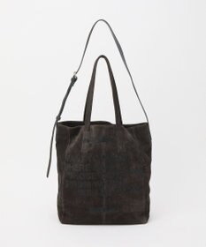 russet ステンシルデザインスエード2WAYトートバッグ(CE-1639)