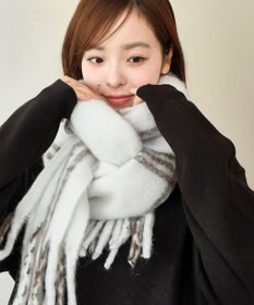 WEGO 【マフラー/ユニセックス着用】ワイドフリンジストール